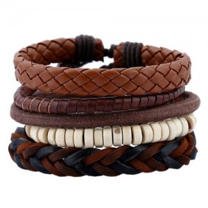 Vintage Handmade Weaving Style Multi-layer Leather Bracelet