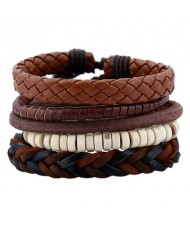 Vintage Handmade Weaving Style Multi-layer Leather Bracelet