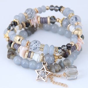 Candy Color Triple Layers Women Costume Fashion Bracelet