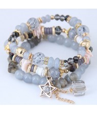 Candy Color Triple Layers Women Costume Fashion Bracelet