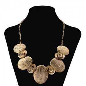 Vintage Style Oval Fashion Statement Necklace