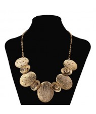 Vintage Style Oval Fashion Statement Necklace