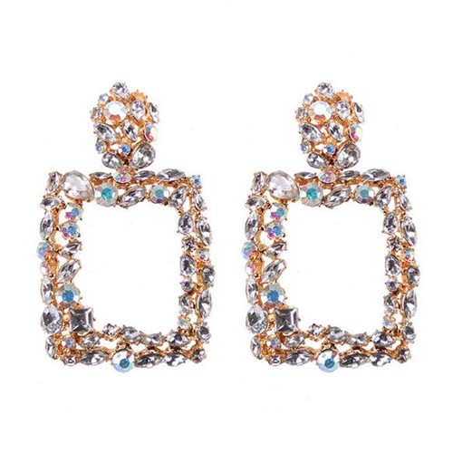 square fashion earrings