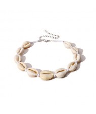 Natural Seashell Beach Fashion Short Costume Necklace - White