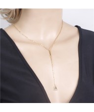 Simple Design Triangle Pendant Necklace