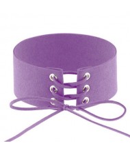 Vintage Tie Fashion Unique Choker Statement Necklace - Purple