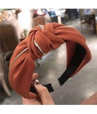 Graceful Cloth Bowknot Korean Fashion Women Hair Hoop - Coffee