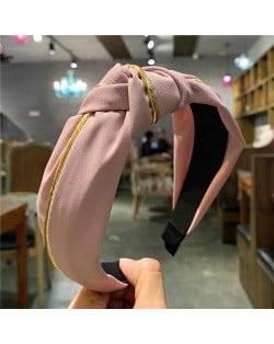 Graceful Cloth Bowknot Korean Fashion Women Hair Hoop - Pink