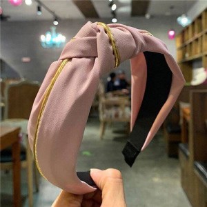 Graceful Cloth Bowknot Korean Fashion Women Hair Hoop - Pink