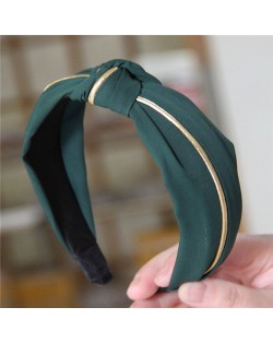 Graceful Cloth Bowknot Korean Fashion Women Hair Hoop - Green