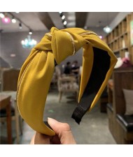 Graceful Cloth Bowknot Korean Fashion Women Hair Hoop - Yellow