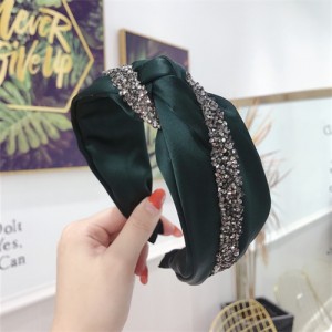 Shining Fashion Cloth Bowknot Style Korean Fashion Women Hair Hoop - Gray