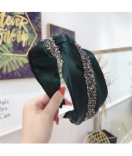 Shining Fashion Cloth Bowknot Style Korean Fashion Women Hair Hoop - Gray