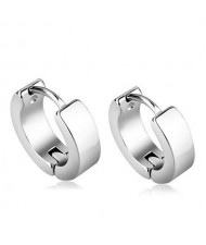 High Fashion Titanium Steel Cool Style Ear Clips - Silver