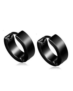 High Fashion Titanium Steel Cool Style Ear Clips - Black