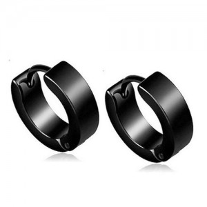High Fashion Titanium Steel Cool Style Ear Clips - Black