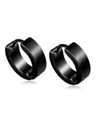 High Fashion Titanium Steel Cool Style Ear Clips - Black