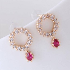 Cubic Zirconia Waterdrop Inspired Elegant Women Earrings