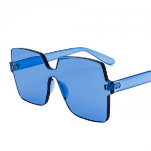 Blue Available Frameless Bold Fashion Women Sunglasses