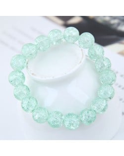 Sweet Fashion Floral Glass Ball Women Bracelet - Green