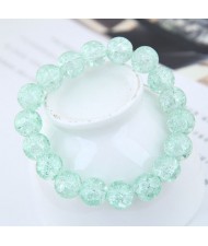 Sweet Fashion Floral Glass Ball Women Bracelet - Green