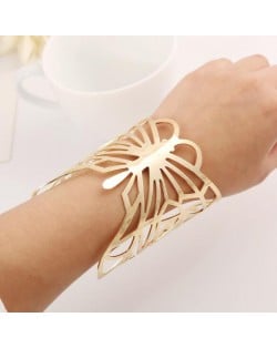 Hollow Butterfly Design Bold Fashion Alloy Bracelet