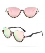 9 Colors Available Half Frame Vintage Design High Fashion Sunglasses