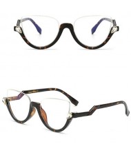 9 Colors Available Half Frame Vintage Design High Fashion Sunglasses