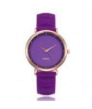 8 Colors Available Candy Color Concise Style Silicone Wrist Watch