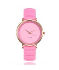 8 Colors Available Candy Color Concise Style Silicone Wrist Watch