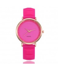 8 Colors Available Candy Color Concise Style Silicone Wrist Watch