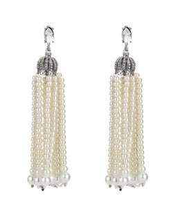 Pearl Tassel Hand-made Korean Fashion Earrings