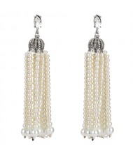 Pearl Tassel Hand-made Korean Fashion Earrings