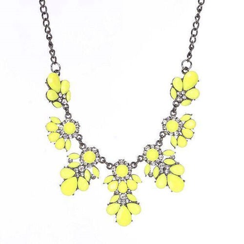 yellow costume jewelry necklace