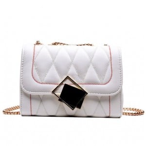 (2 Colors Available) Lattice Stitching Elegant Lady Korean Fashion Handbag/ Shoulder Bag