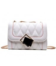 (2 Colors Available) Lattice Stitching Elegant Lady Korean Fashion Handbag/ Shoulder Bag