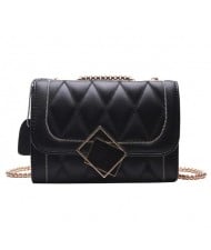 (2 Colors Available) Lattice Stitching Elegant Lady Korean Fashion Handbag/ Shoulder Bag