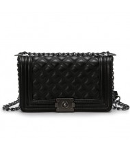 (4 Colors Available) Vintage Lattice Stitching Design Chain Fashion Women Handbag/ Shoulder Bag