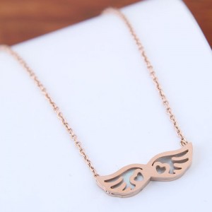 Angel Wings Pendant Cute Fashion Women Stainless Steel Necklace