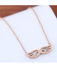 Angel Wings Pendant Cute Fashion Women Stainless Steel Necklace