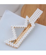 Artificial Pearl Fashion Women Hair Barrette - Crown