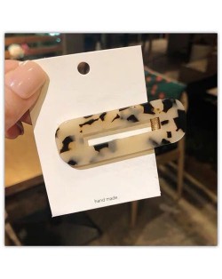 Korean Fashion Marble Texture Bar Shape Hair Barrette - Beige