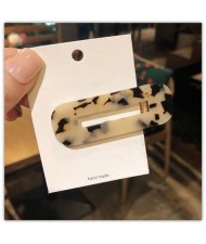Korean Fashion Marble Texture Bar Shape Hair Barrette - Beige