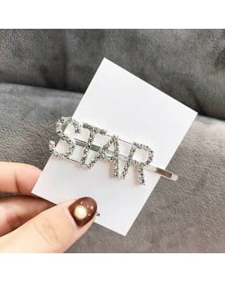 Shining Korean Fashion Alphabets Hair Clip - Star