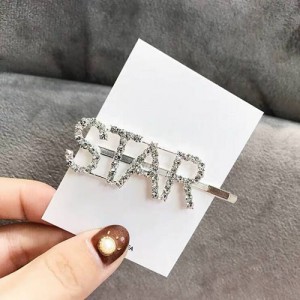 Shining Korean Fashion Alphabets Hair Clip - Star