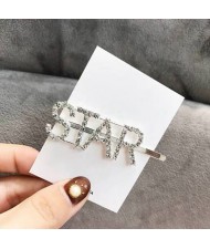 Shining Korean Fashion Alphabets Hair Clip - Star