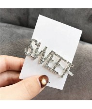 Shining Korean Fashion Alphabets Hair Clip - Sweet