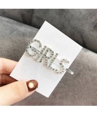 Shining Korean Fashion Alphabets Hair Clip - Girls