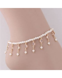 Pearl Tassel Design Graceful Fashion Women Anklet