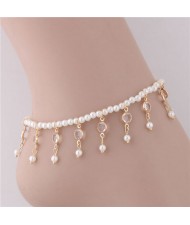 Pearl Tassel Design Graceful Fashion Women Anklet